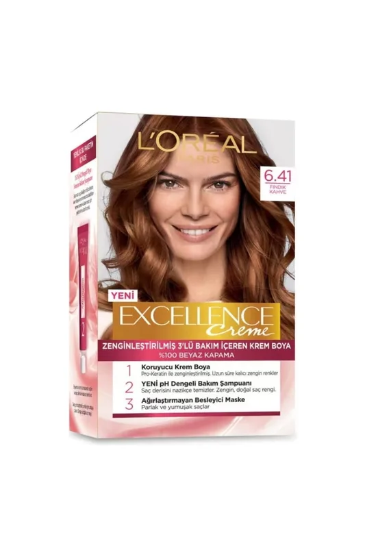 L'Oréal Excellence Creme 6.41 Fındık Kahvesi