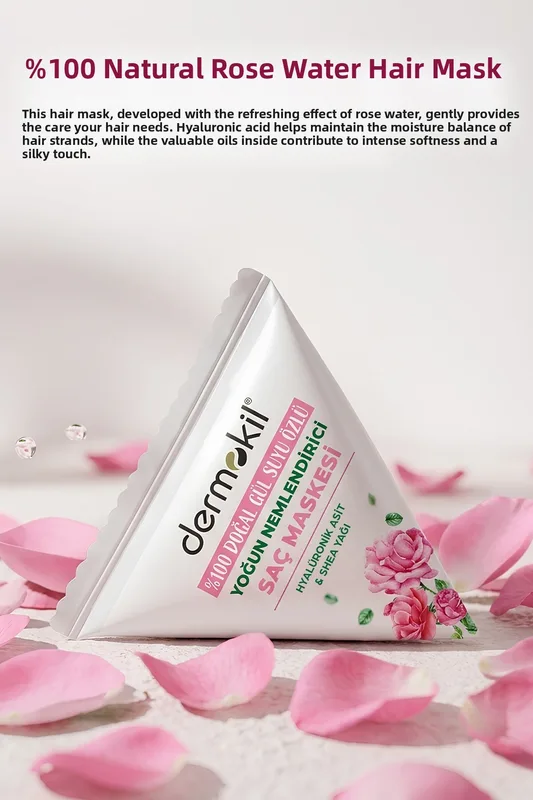 Dermokil Rose Water Pyramid Hair Mask With Hyaluronic Acid Shea