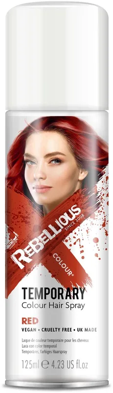 Rebellious Colour Temporary Colour H/Spray Red 125 ml