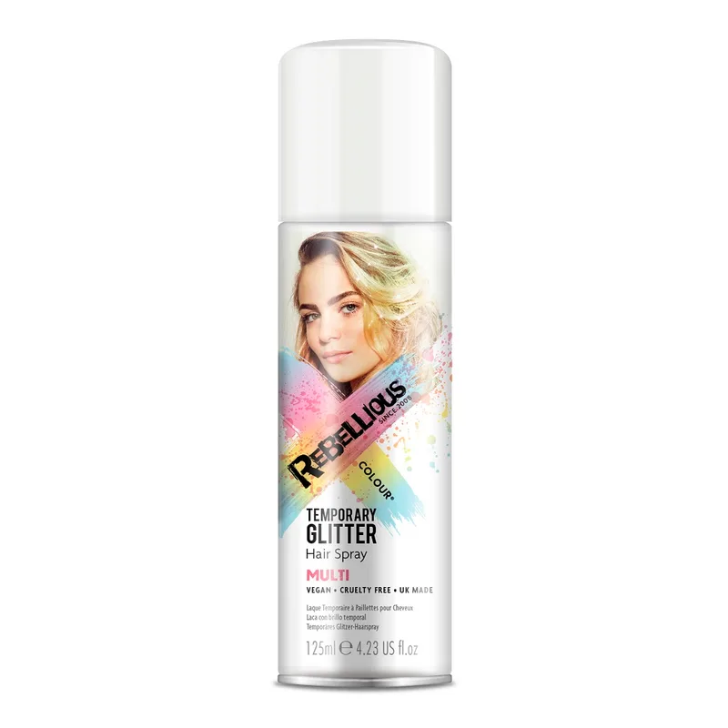 Rebellious Hızlı Renk Geçici Simli Sprey Multi 125 ml