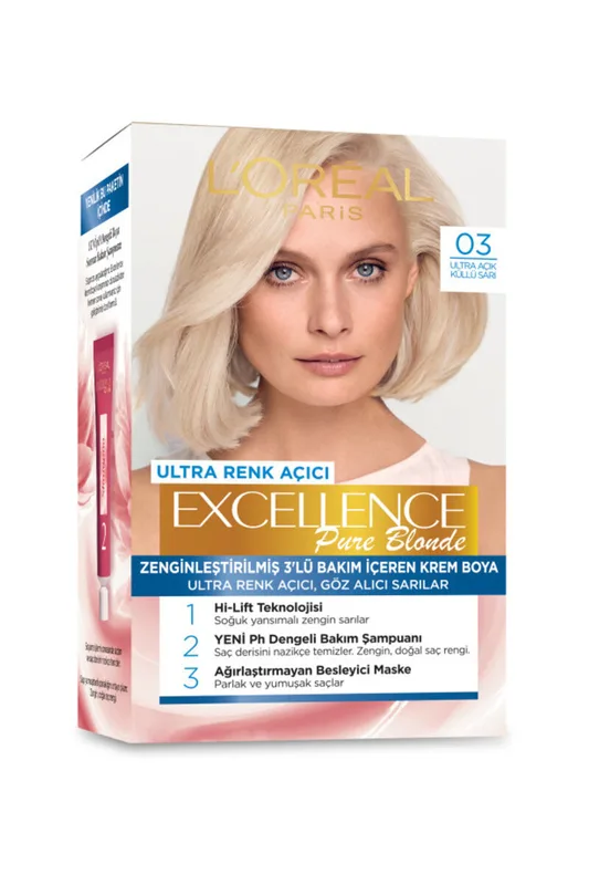 L'Oréal Excellence Renk Açıcı 03 Küllü Sarı