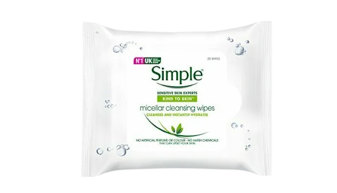 Simple Micellar Cleansing Wipes 25 Wipes