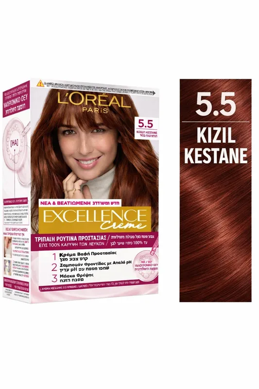 L'Oréal Excellence Cream 5,5 kızıl Kestane