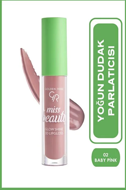 GR Miss Beauty Glow Shine 3D Lipgloss No: 02 Baby Pink