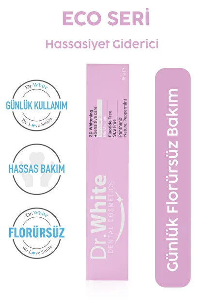 Dr. White 3D Whitening + Sensitive Care Diş Macunu 75 ml