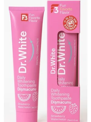 Dr. White F3 Daily Whitening Diş Macunu 75 ml Watermelon Strawberry