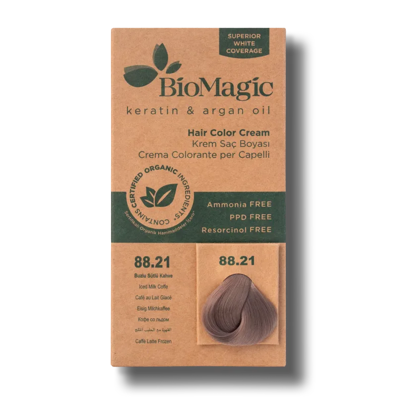 Biomagic 88.21 Buzlu Küllü Kahve Kit Saç Boyası