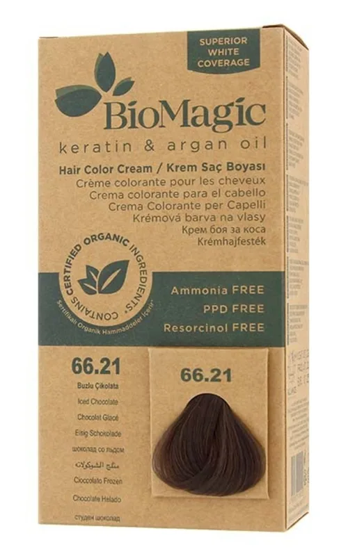 Biomagic 66.21 Buzlu Çikolata Kit Saç Boyası