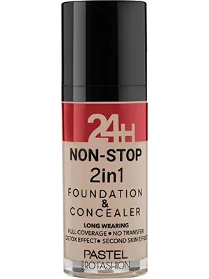 Pastel Non Stop 2 in 1 Foundation & Concealer No:604