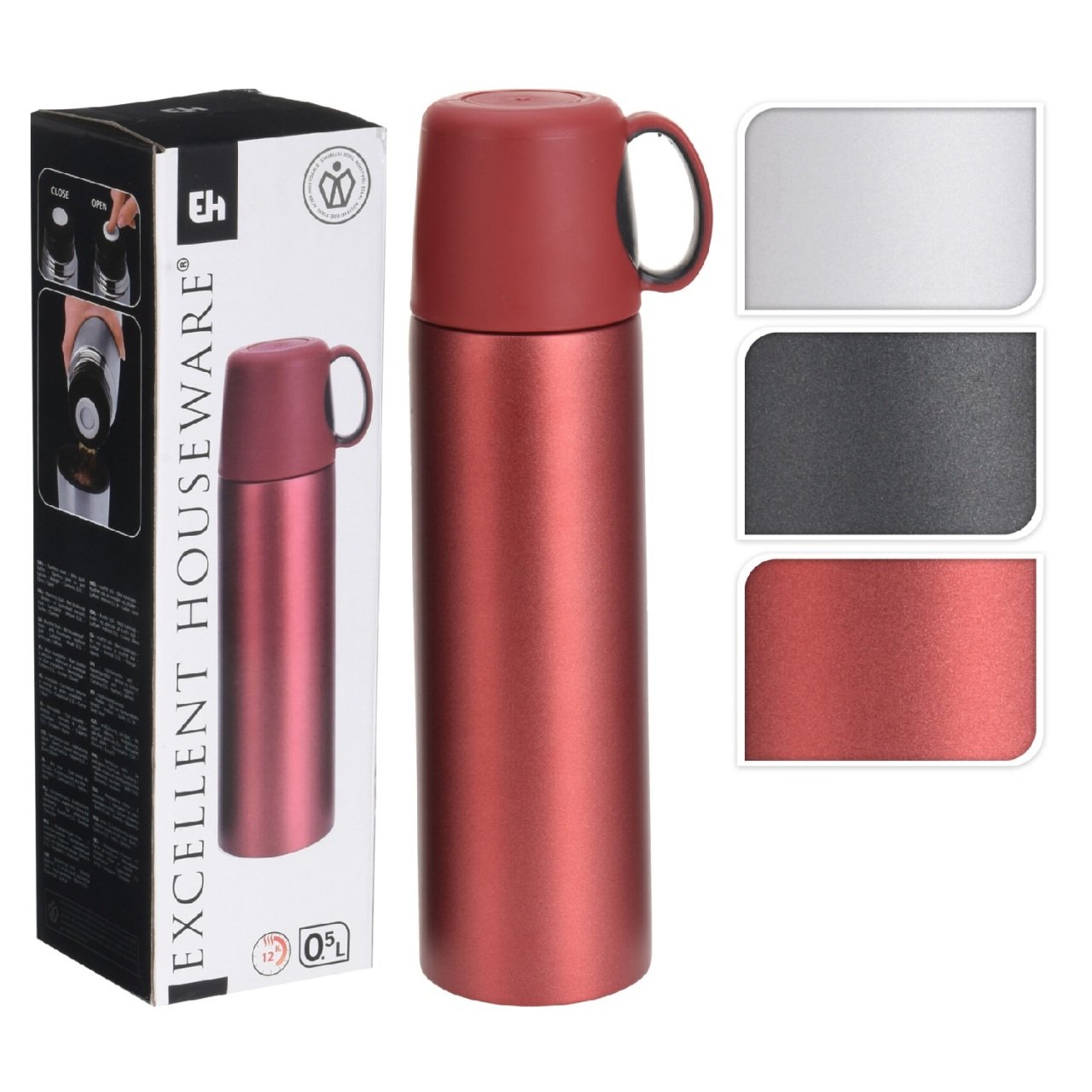 Bardaklı Termos 500ml