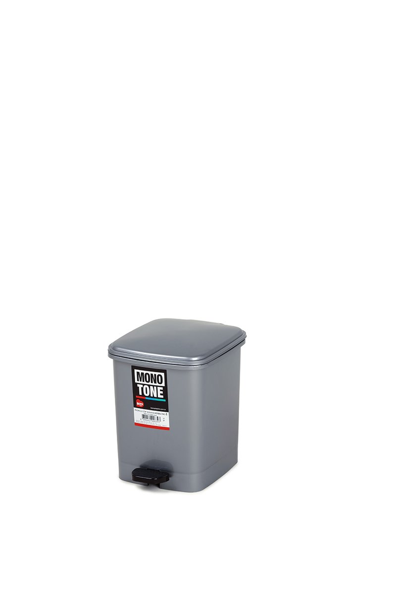 Bora Plastik Mono Tone No:1 5 Lt Pedallı Köşeli Çöp Kovası