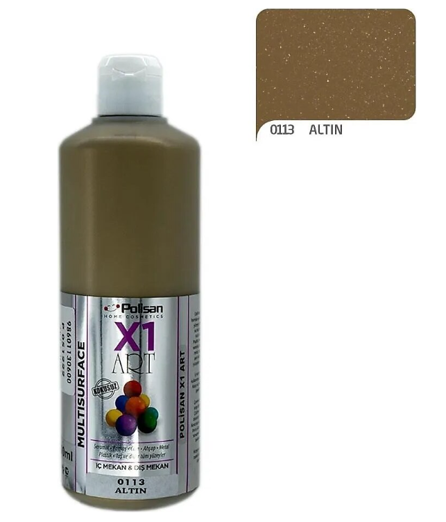 Polisan X1 Art Multisurface Hobi Boyası Altın Sedef 500 ml