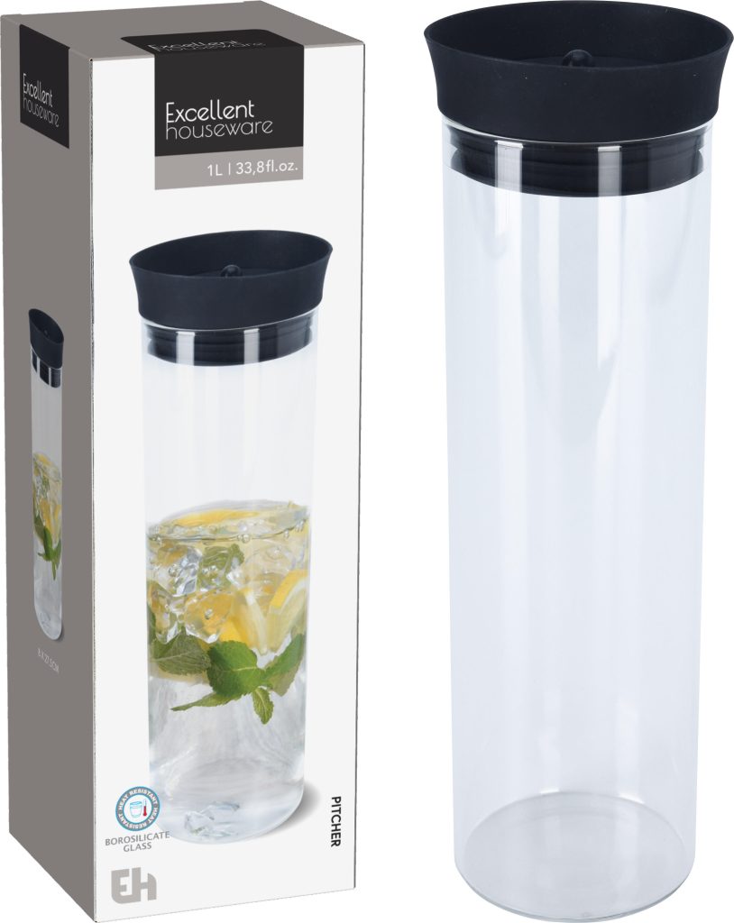 Pitcher Borosilicate Glass 1l