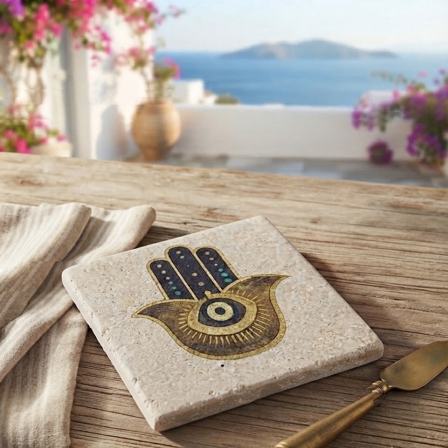 Hand Charm Stone Coaster