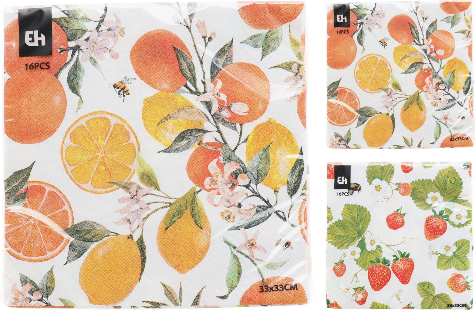 Napkins 33X33CM 16PCS 3PL