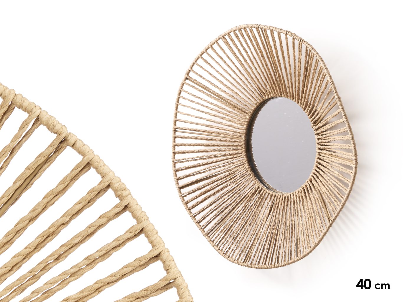 Giftdecor Wavy Mirror Flared Rope 40cm