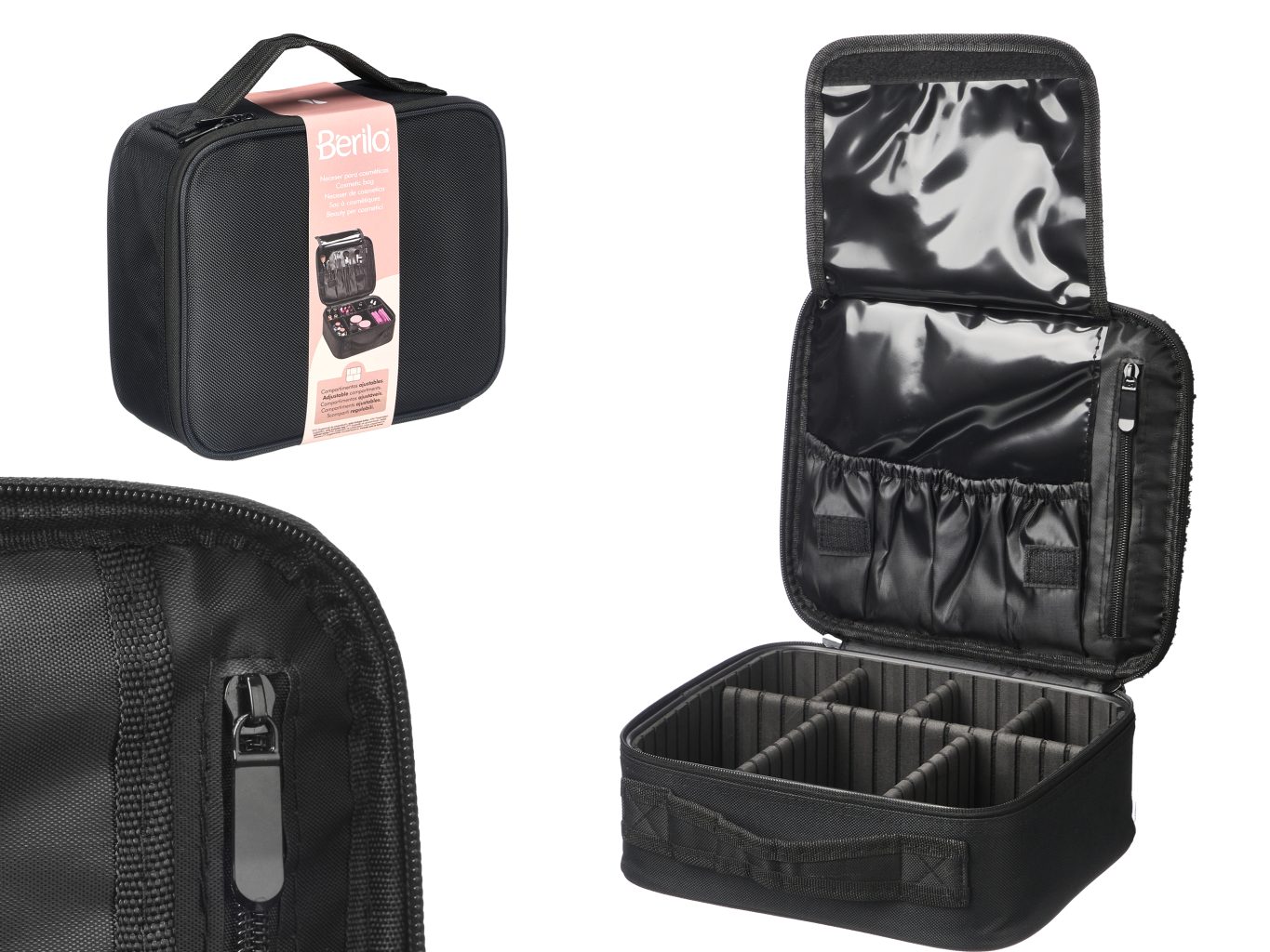Berilo Cosmetic Bag Compartments