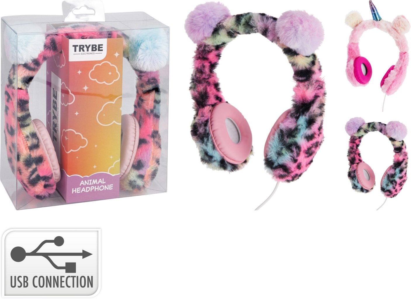 TECH Headphones Wired Plush 2ASS
