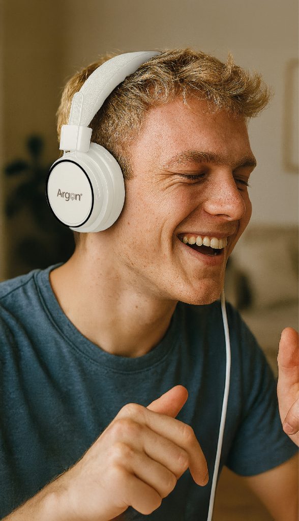 Argon White Cable Headphones