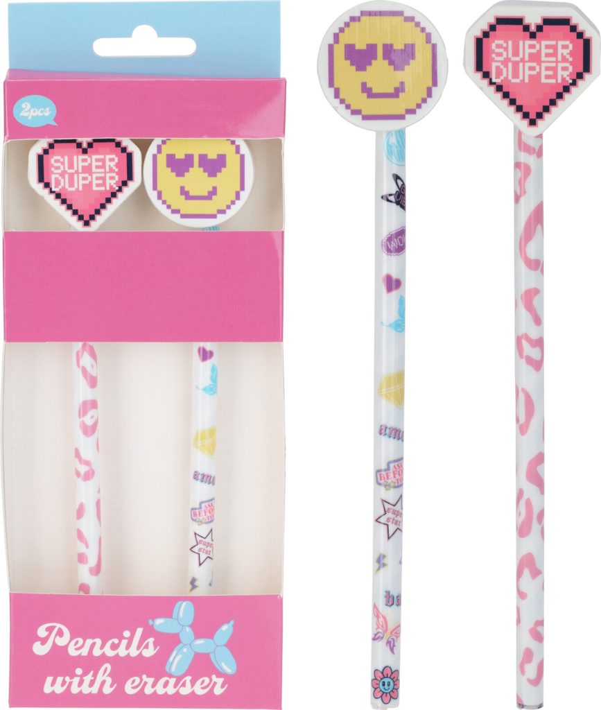 Pencil with Eraser Set 2PC