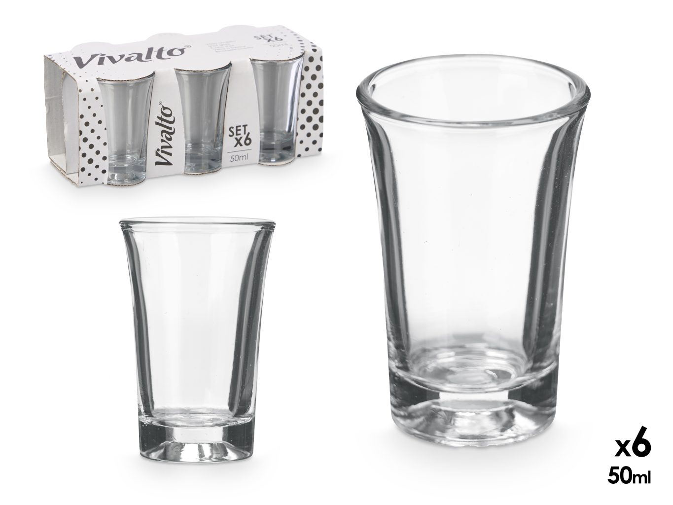 Vivalto Set 6lı Shot Bardağı 50 ml