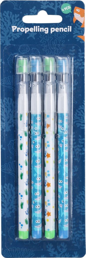 Push Pencils W Eraser 4PCS B2S
