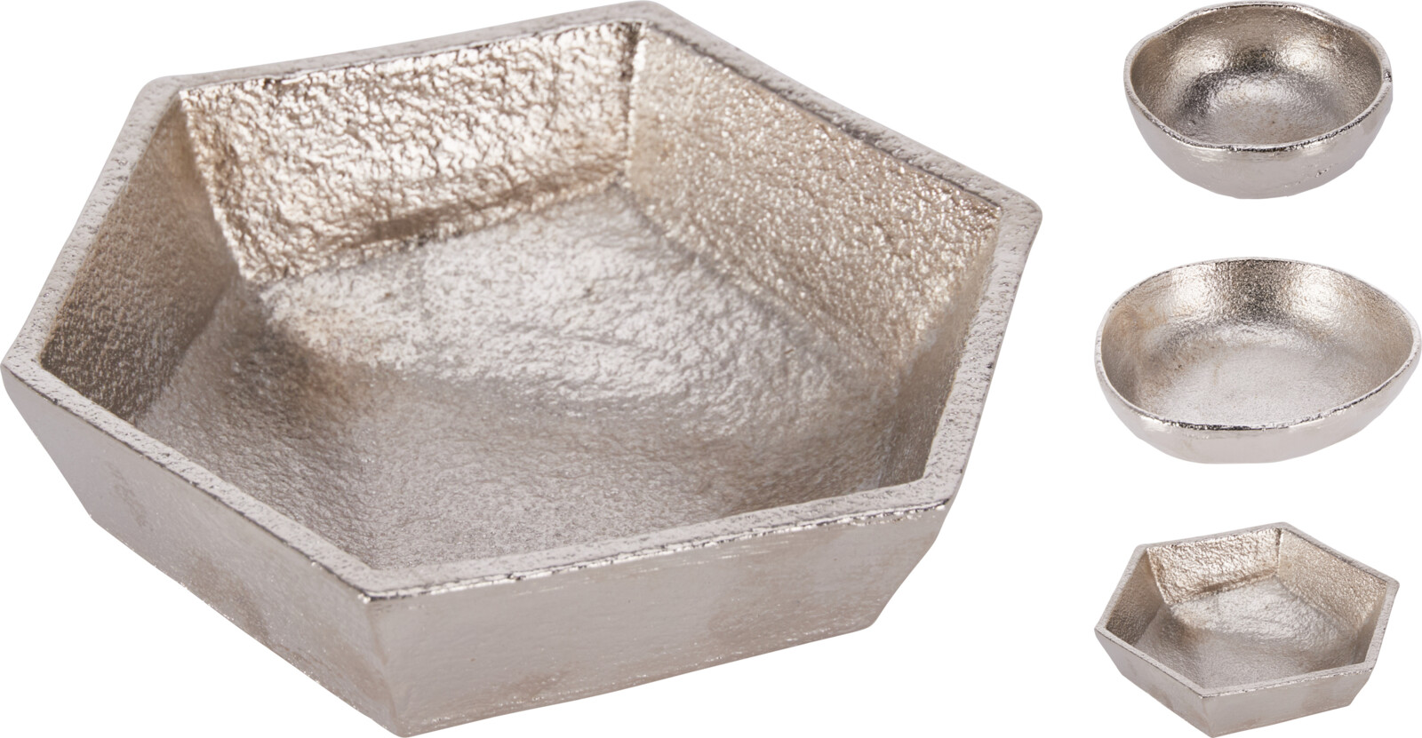 Bowl Silver 10X4CM 3ASS Design
