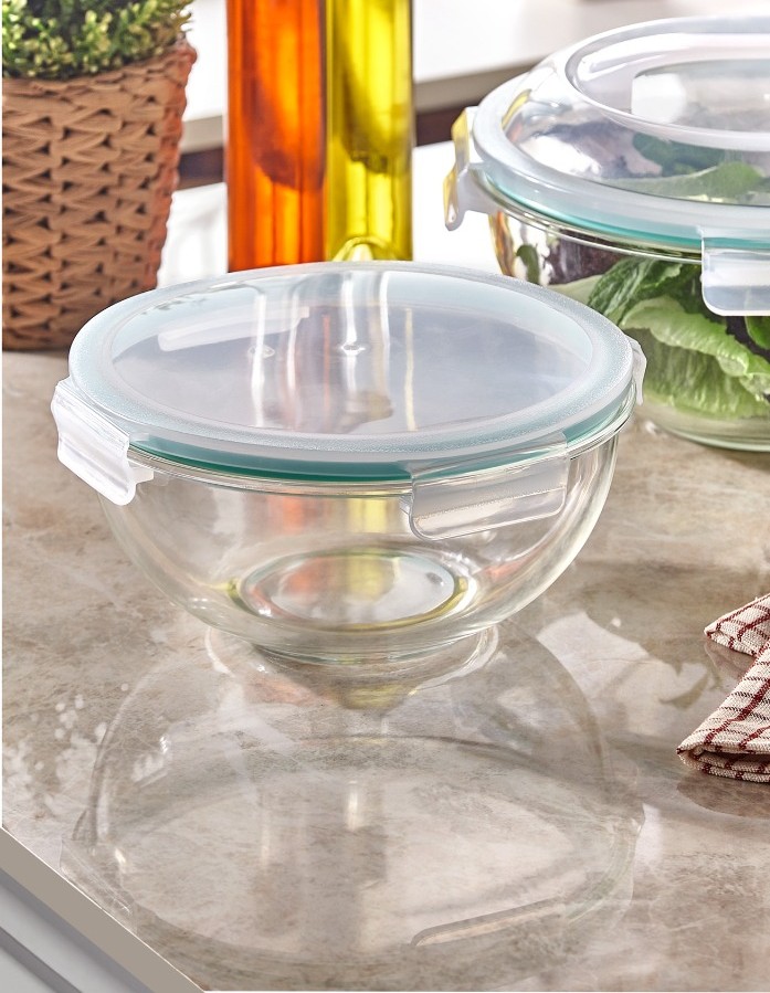 Lock & GO 2000ml Cam Karıştırma/saklama Kasesi