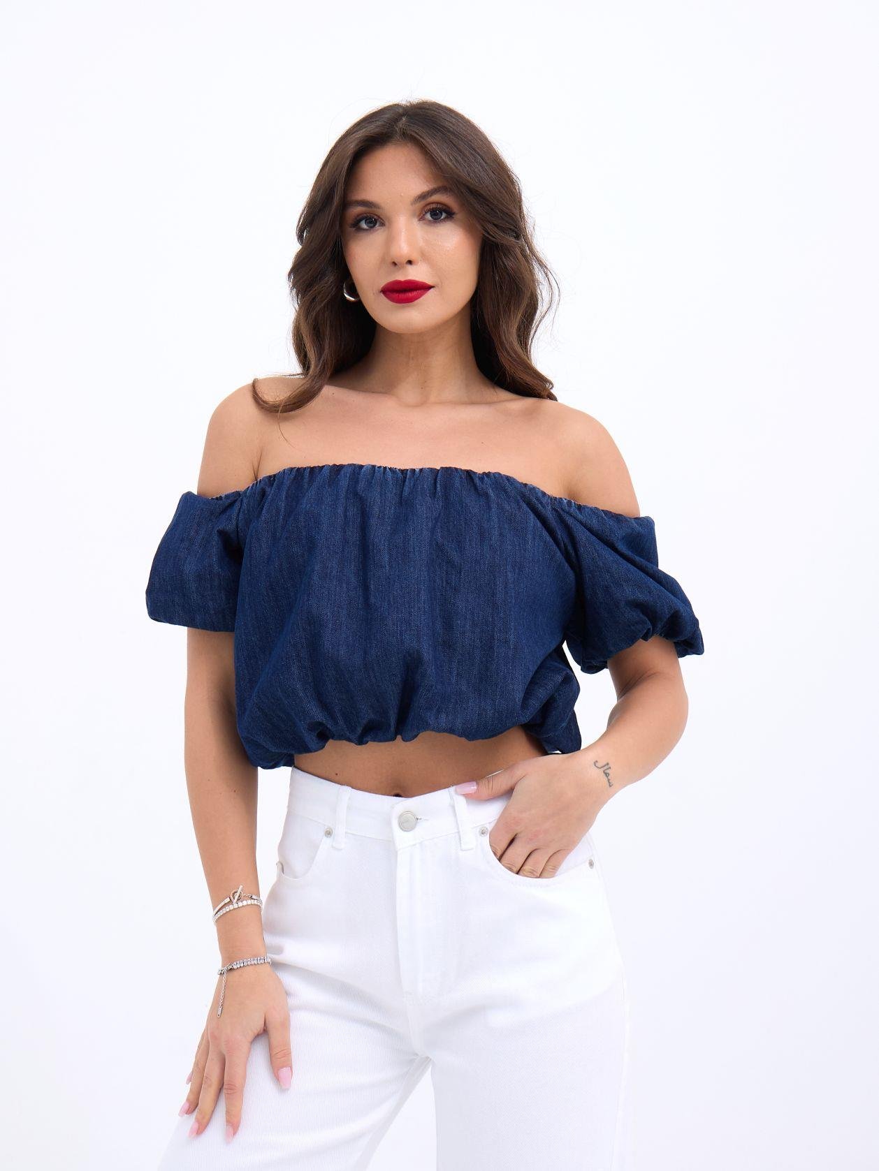 7341 Crop-Mavi