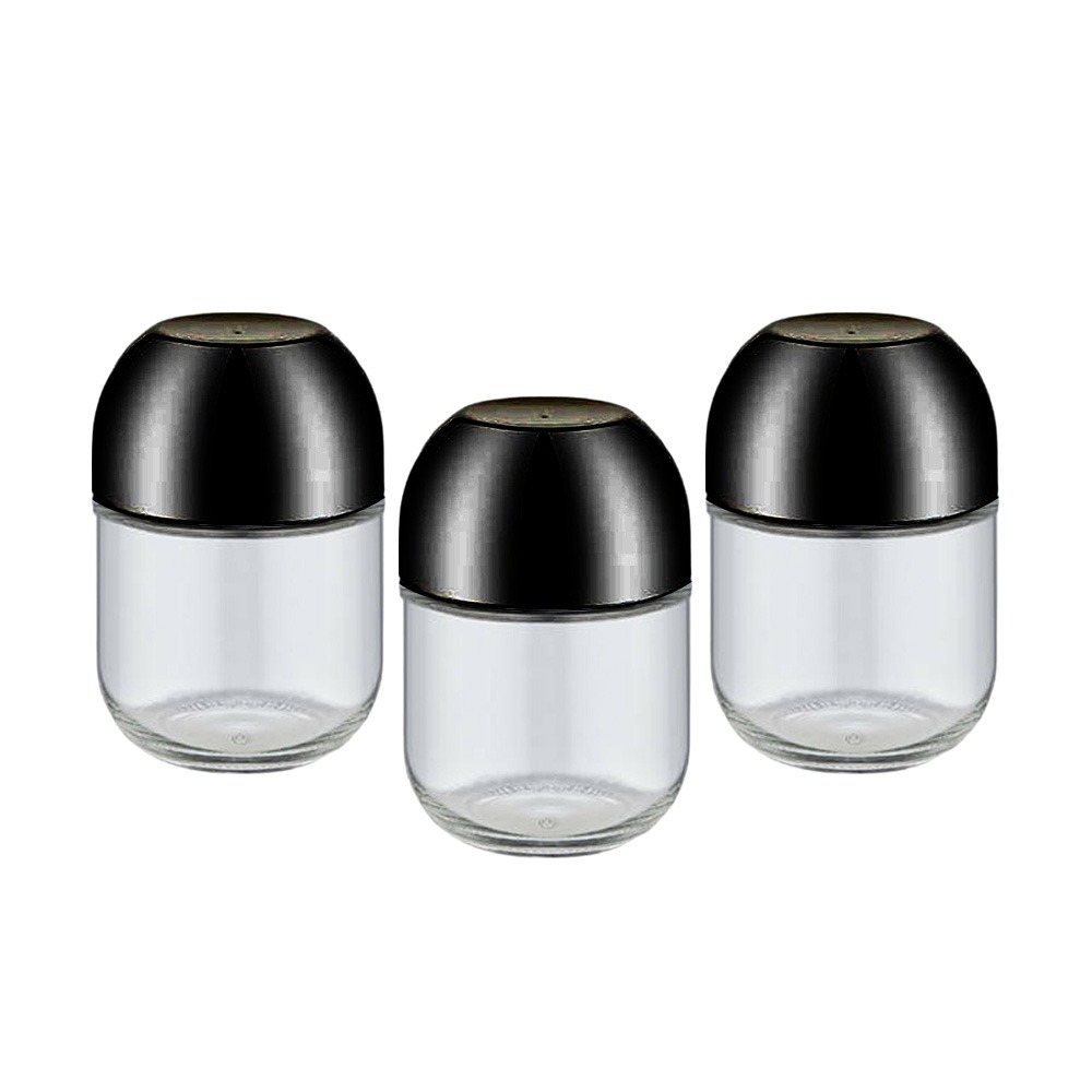 QDM063 / Vien Black 350ml 3PCS Canister Set
