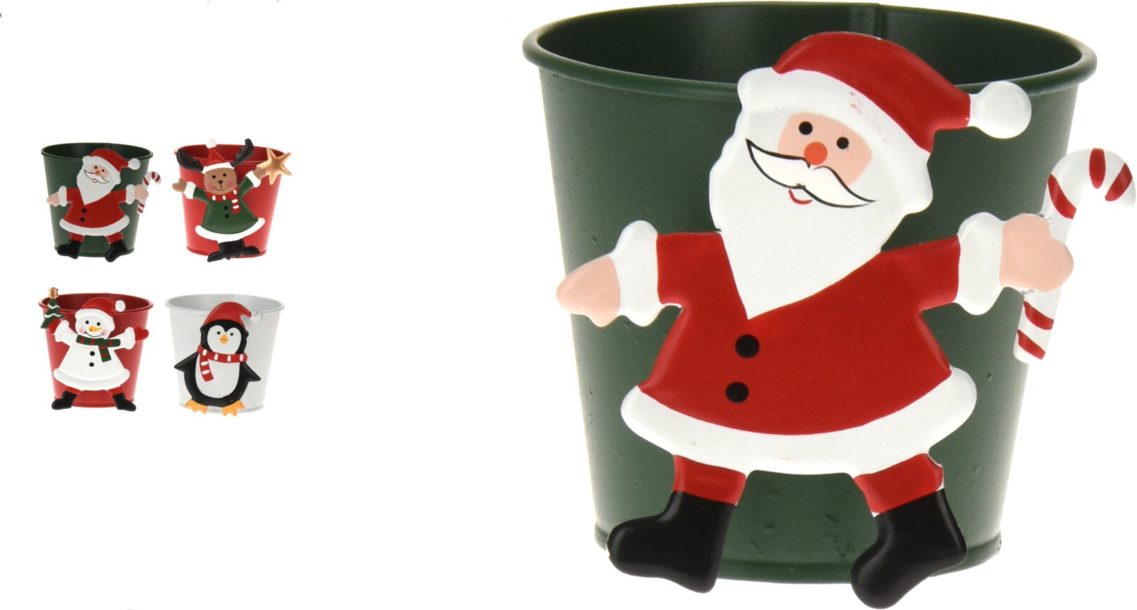 Bucket with Xmas Figure 8cm 4A