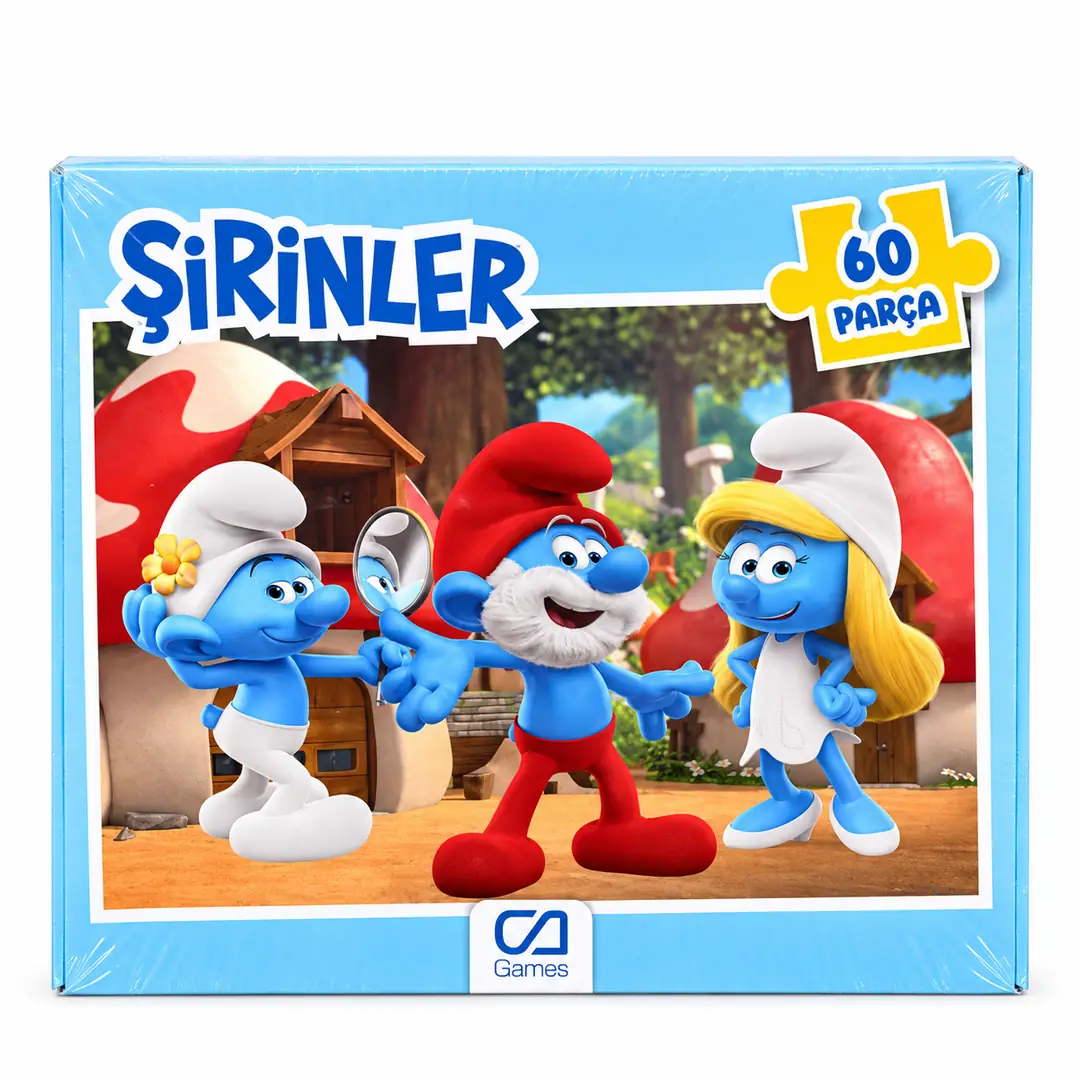 Şirinler 60 Parça Çocuk Puzzle Yapboz Seti