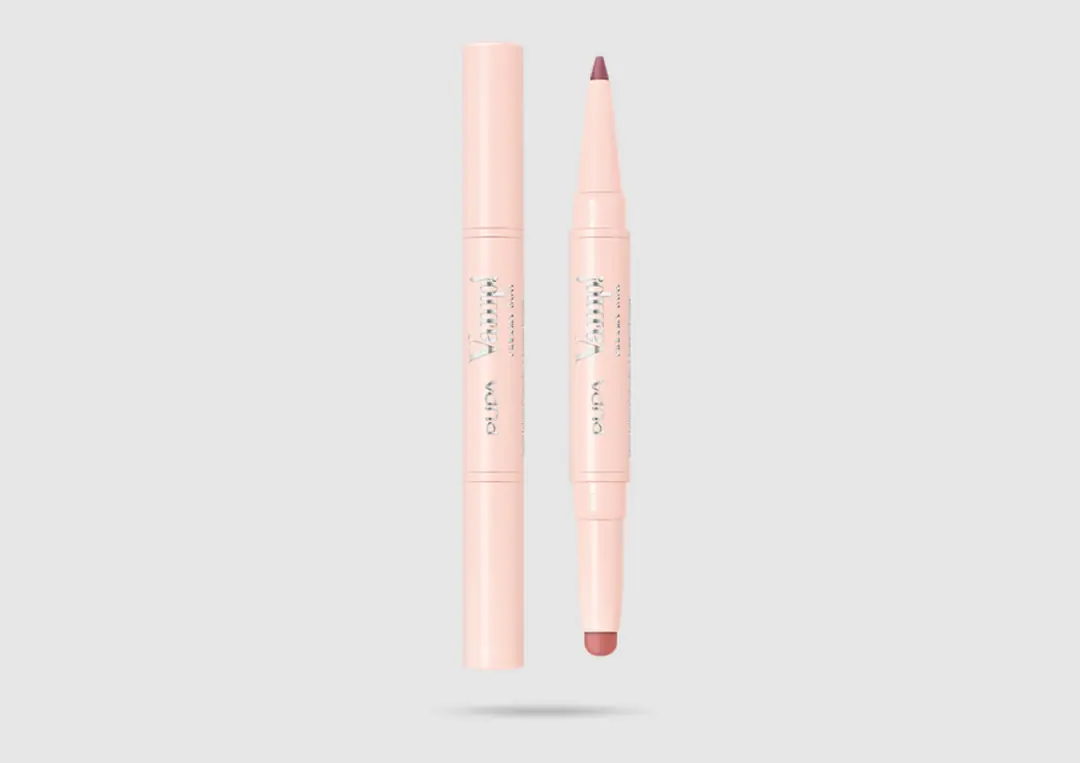 Vamp! Creamy Duo Lip Contouring Pencil & Shiny Lipstick 006 Deep Rose