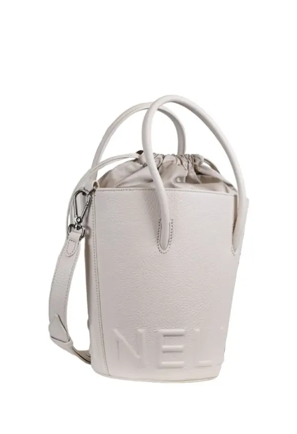 Myrtha Maxi Logo Blanco White Bucket Bag E1 QBB 23 01 01