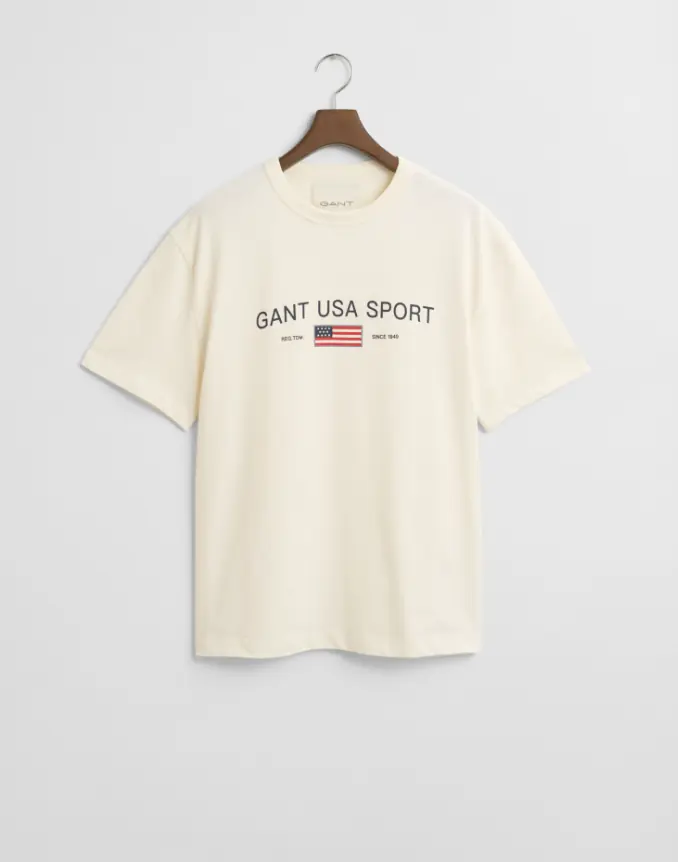 Cream White Graphic T-Shirt 2003297