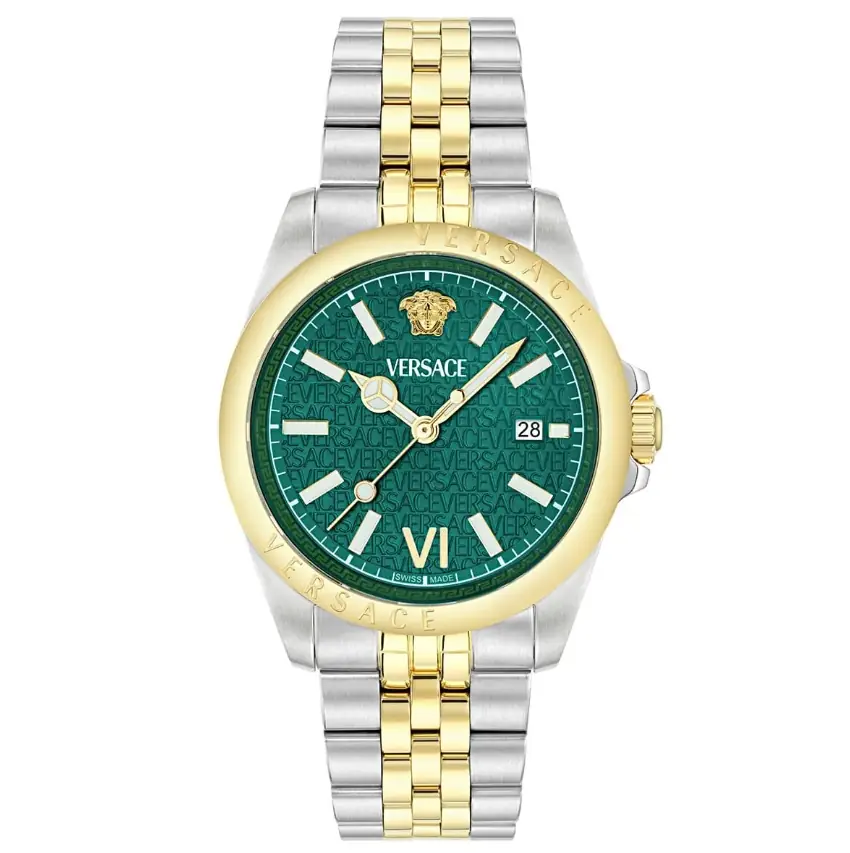 Gold Tone Metallic Grey Unisex Watch VRSCVE9H00924