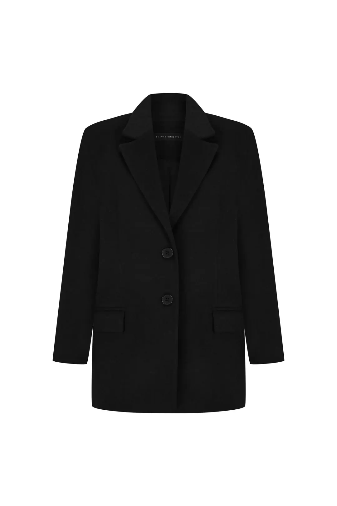 Black Daddy Wool Coat