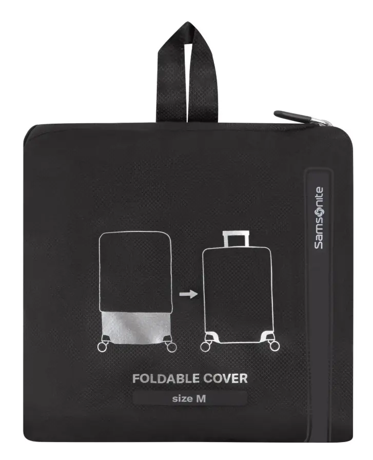 Travel Accessories - Black Foldable Luggage Cover Size - M
