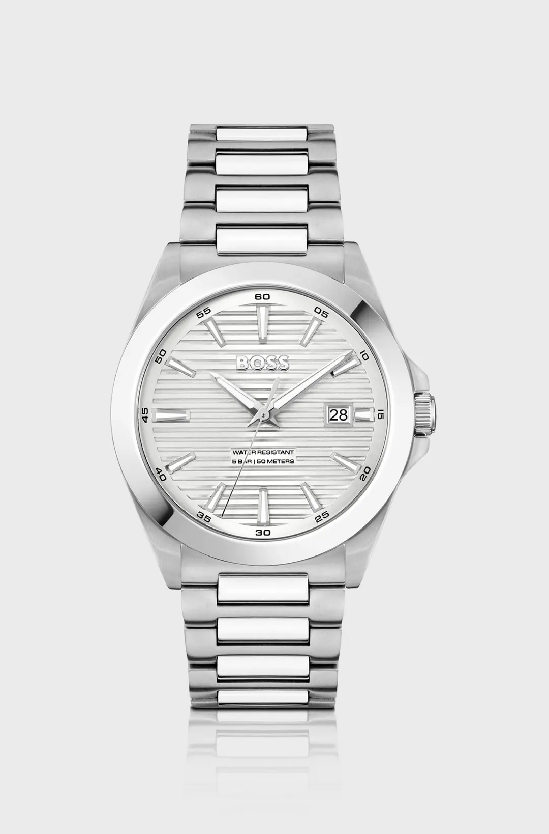 Strike Stainless-Steel Watch with Ridged Dial