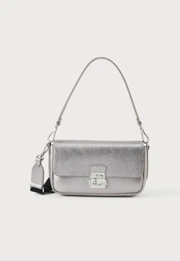 C-Me Lock Steel Grey Shoulder Bag E1U4K120202