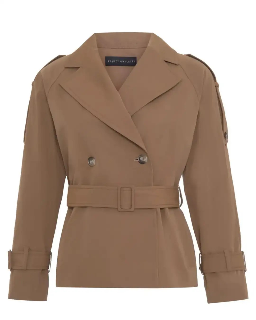 Vatkalı Kısa Trenchcoat