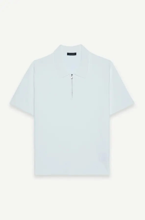 White Knit Polo T-Shirt 412