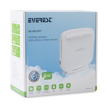 Everest SG-DSL2017 300Mbps Dahili Anten Router