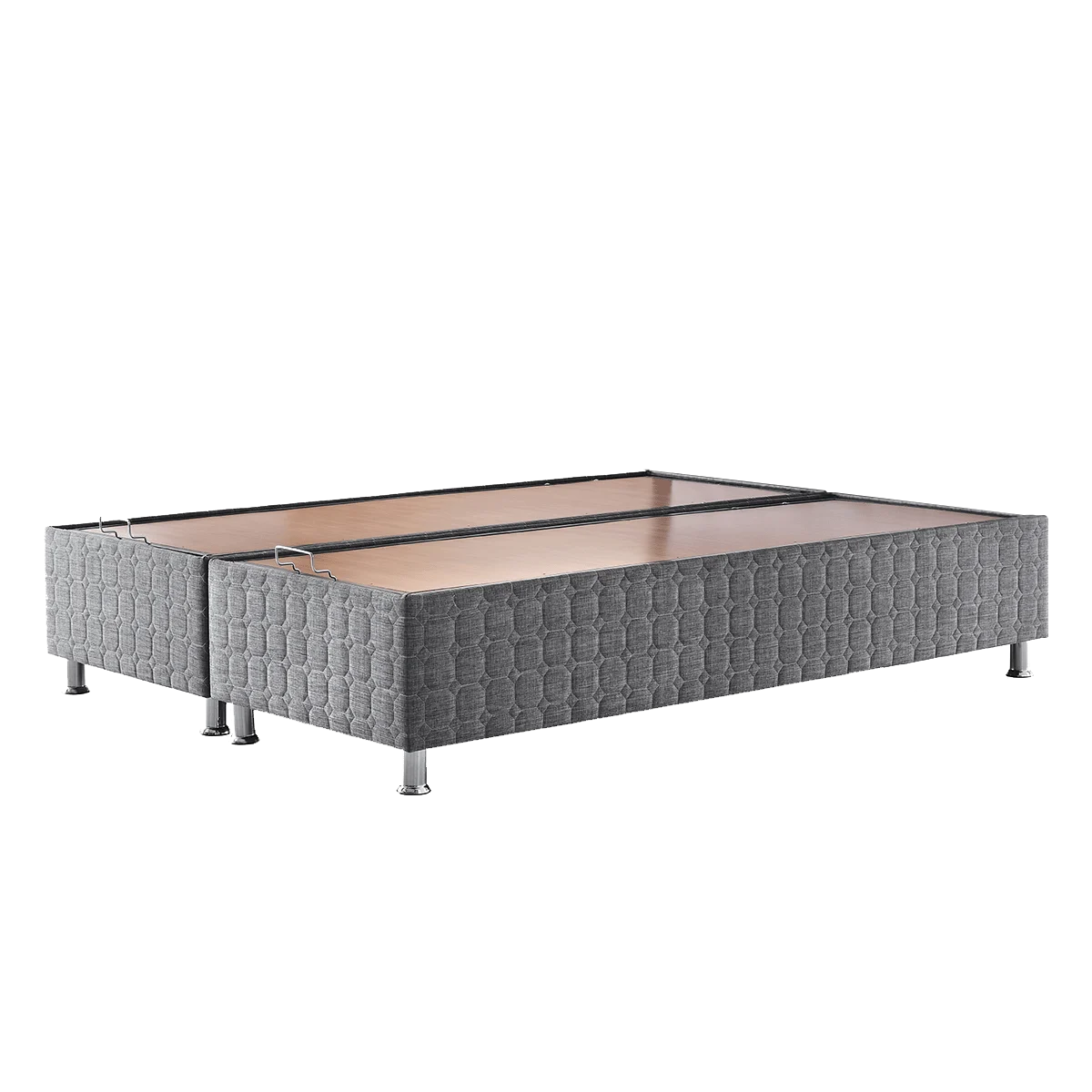 Butaş 160x200 Browni Gri Sandıklı Kumaş Baza