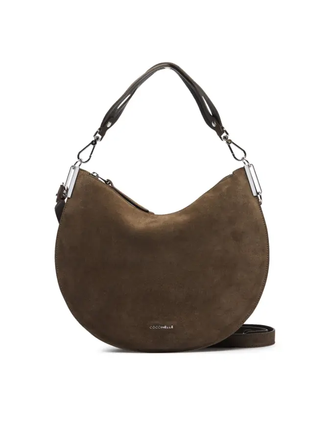 Sunup Handbag Suede Leather Fango Shoulder Bag E1 QKG 13 02 01 W25