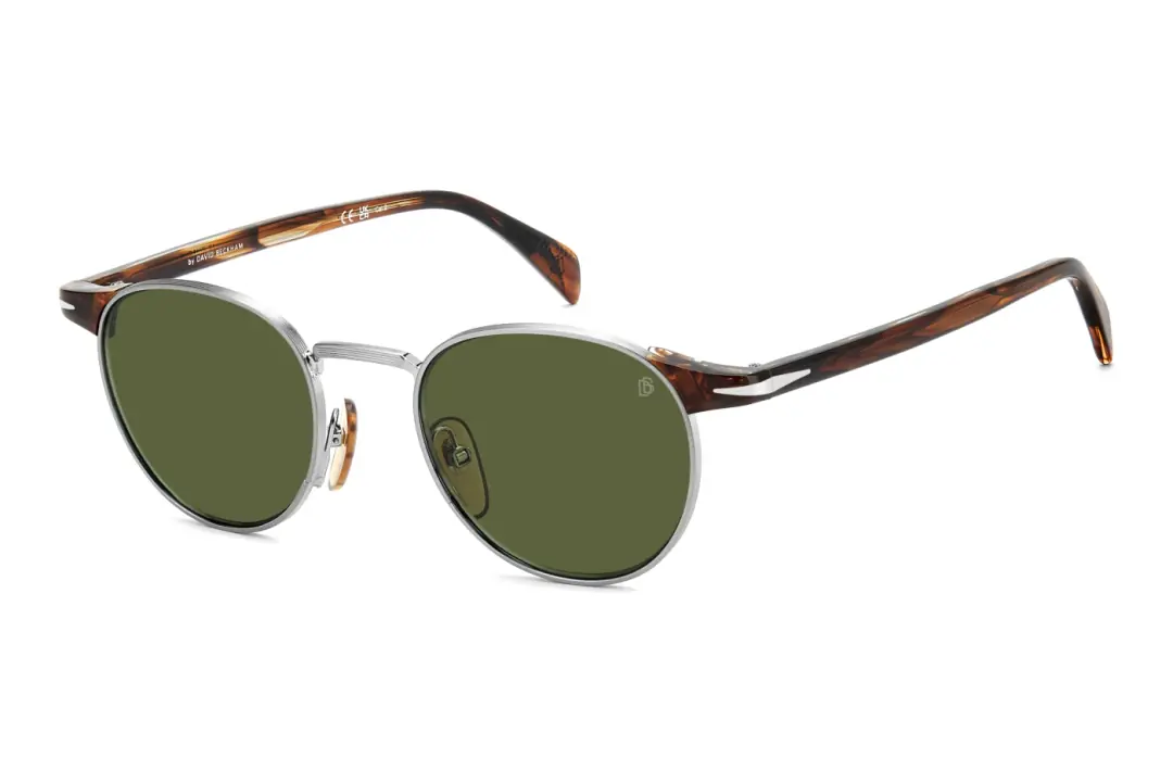 Rounded Metal Brown Sunglasses DB 1223/S