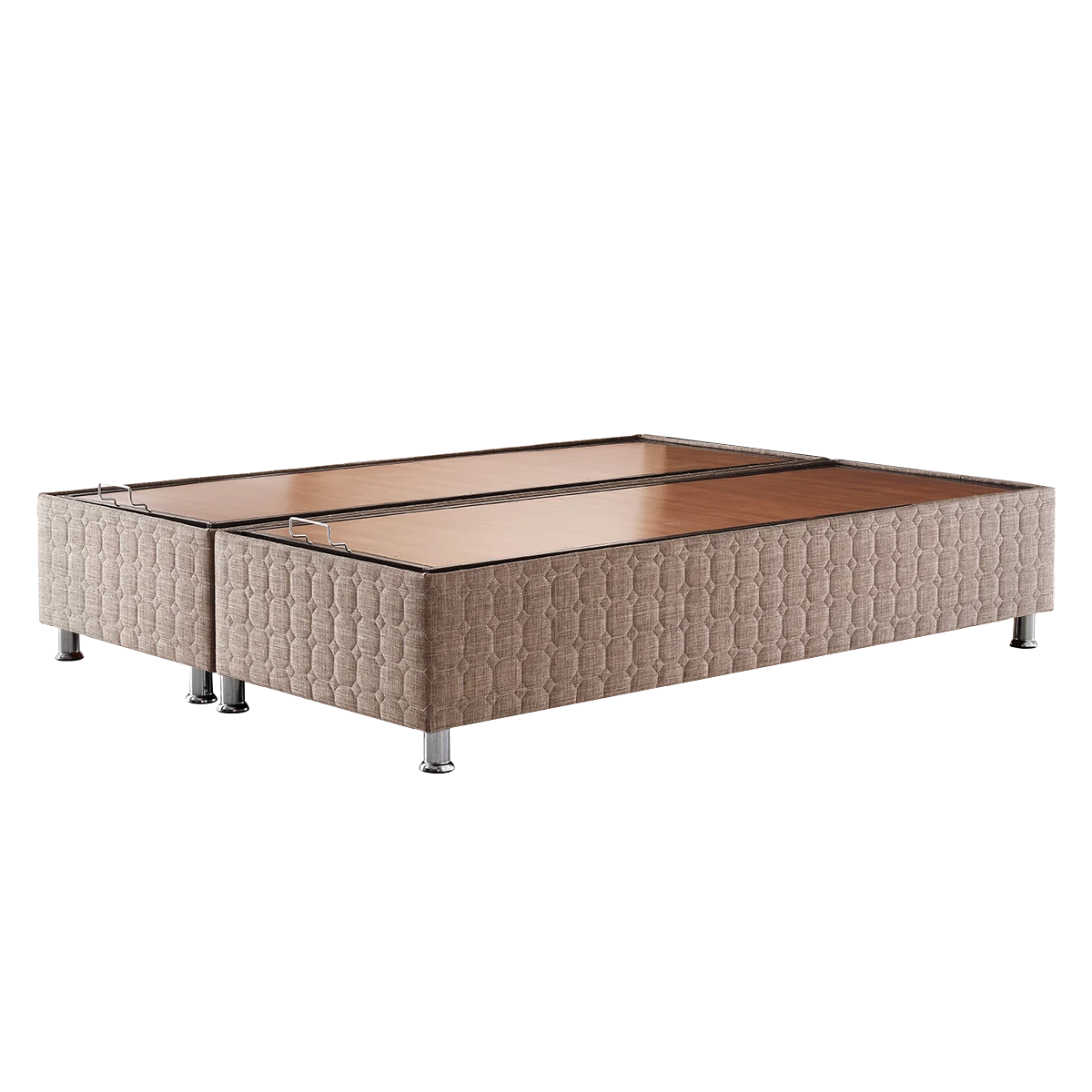 Butaş 160x200 Browni Cappucino Sandıklı Kumaş Baza