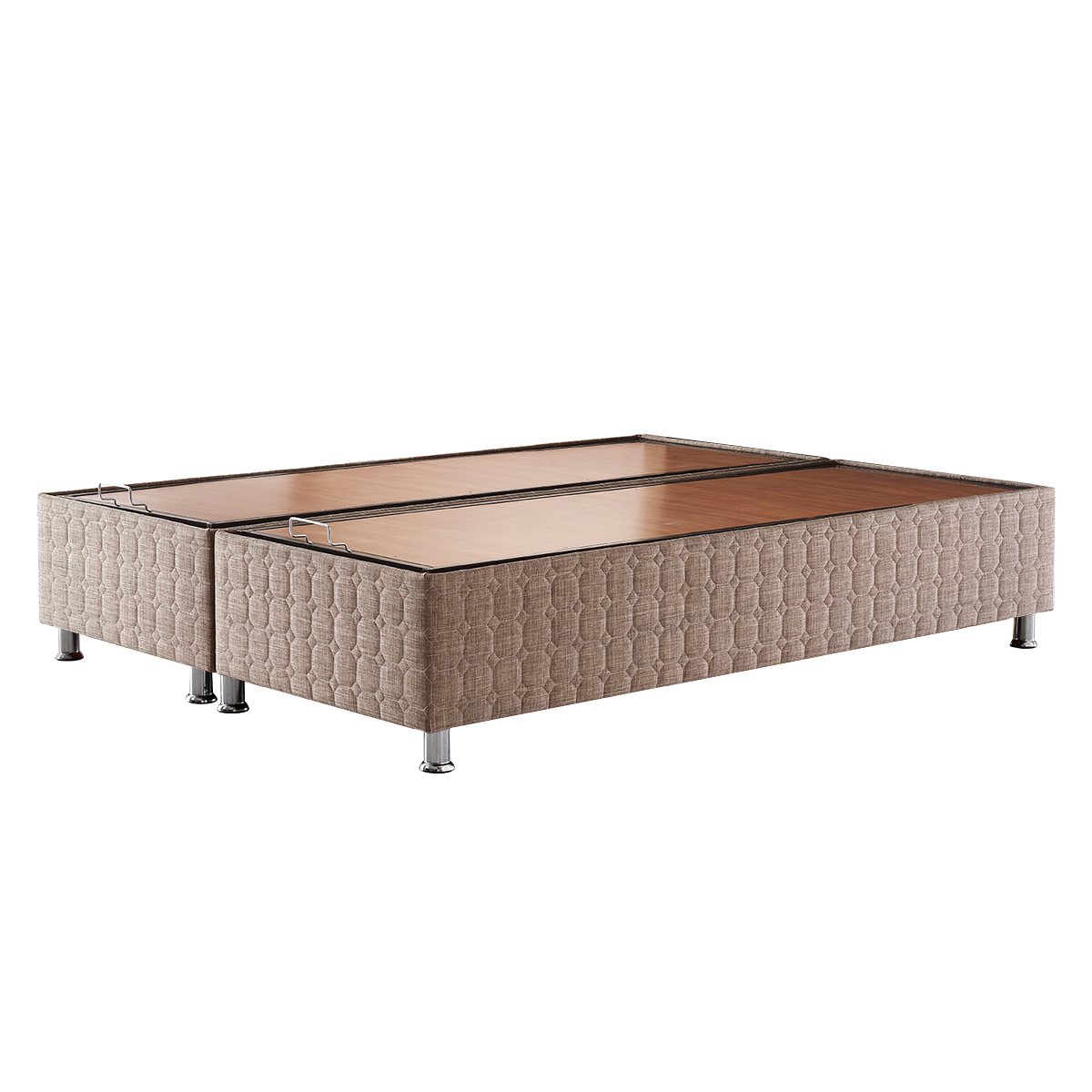 Butaş 090x190 Browni Cappucino Sandıklı Kumaş Baza