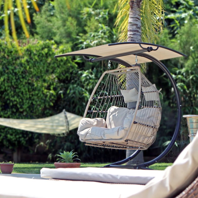 Garden Times Toscana Çift Kişilik Rattan Salıncak