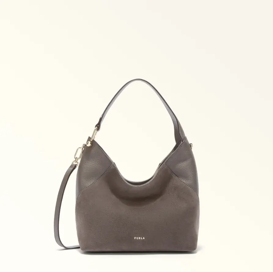 Lara Small Toni Urban Gray Leather Shoulder Bag WB01958